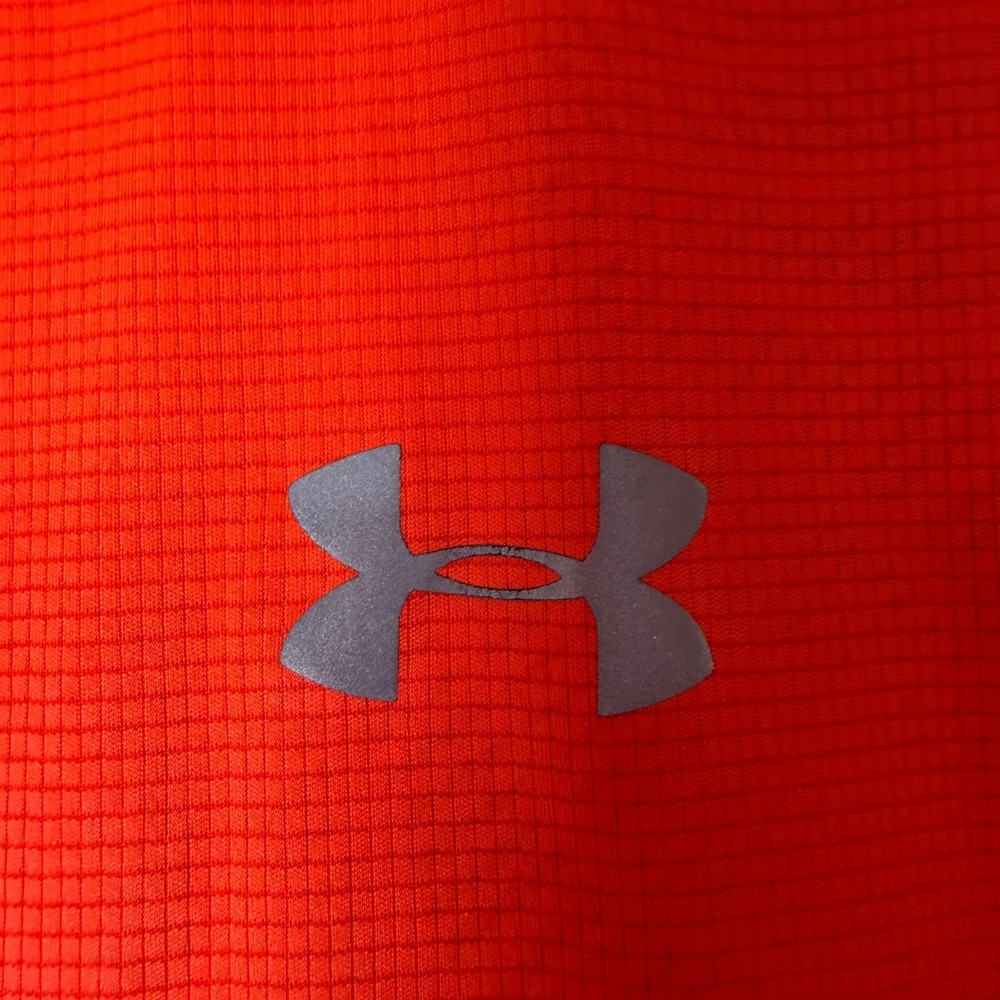 Under Armour Mens 3XL HeatGear Long Sleeve Running Shirt Neon Orange Training - Picture 6 of 8